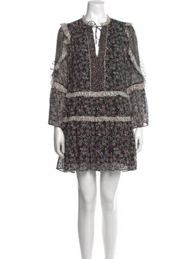 Pre-owned Ulla Johnson Silk Mini Dress W/ Tags In Black