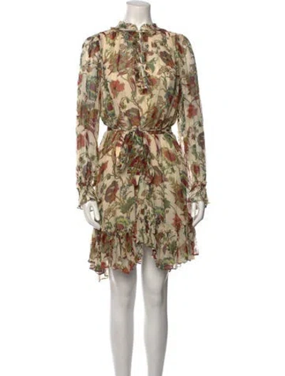 Pre-owned Ulla Johnson Silk Mini Dress W/ Tags In Neutral