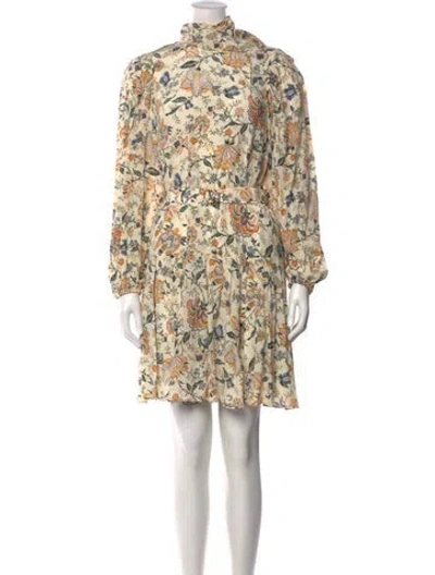 Pre-owned Ulla Johnson Silk Mini Dress W/ Tags In Neutral