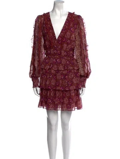 Pre-owned Ulla Johnson Silk Mini Dress W/ Tags In Red