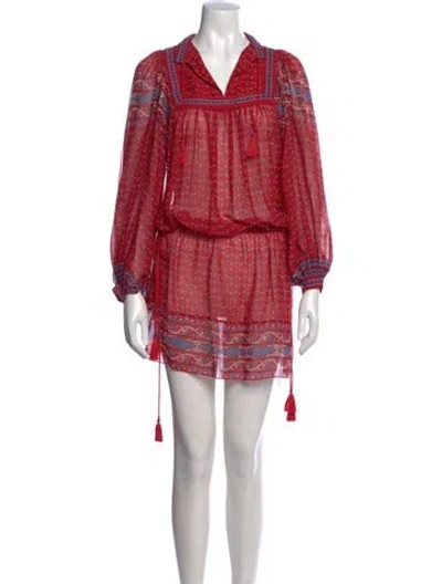 Pre-owned Ulla Johnson Silk Mini Dress W/ Tags In Red