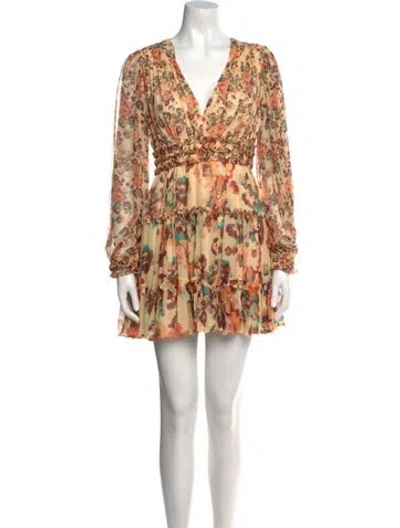 Pre-owned Ulla Johnson Silk Mini Dress W/ Tags In Yellow