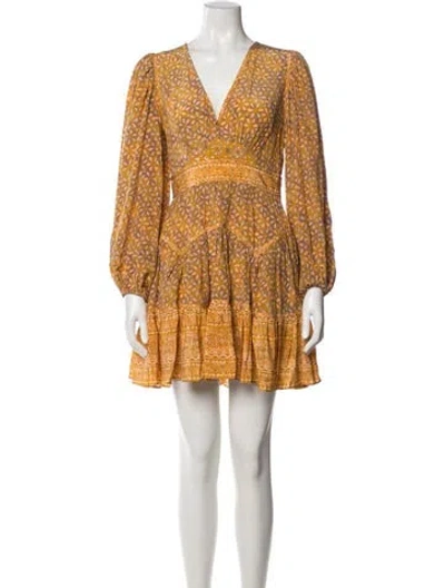 Pre-owned Ulla Johnson Silk Mini Dress W/ Tags In Yellow