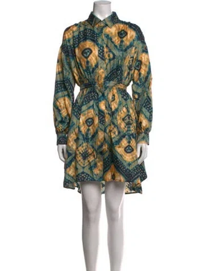 Pre-owned Ulla Johnson Silk Mini Dress In Yellow
