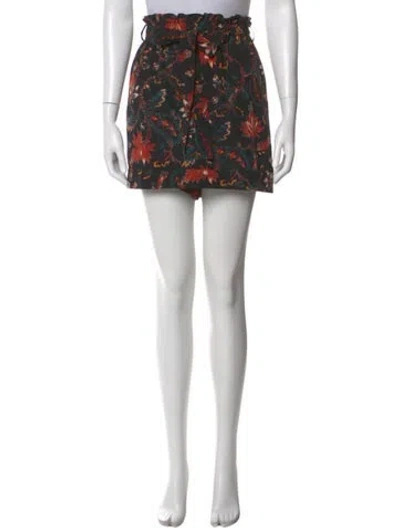 Pre-owned Ulla Johnson Silk Mini Shorts In Black