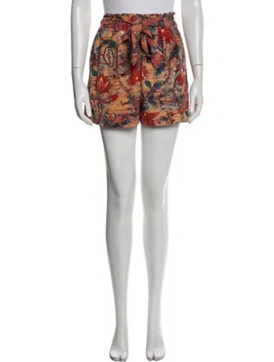 Pre-owned Ulla Johnson Silk Mini Shorts In Green