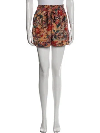 Pre-owned Ulla Johnson Silk Mini Shorts In Green