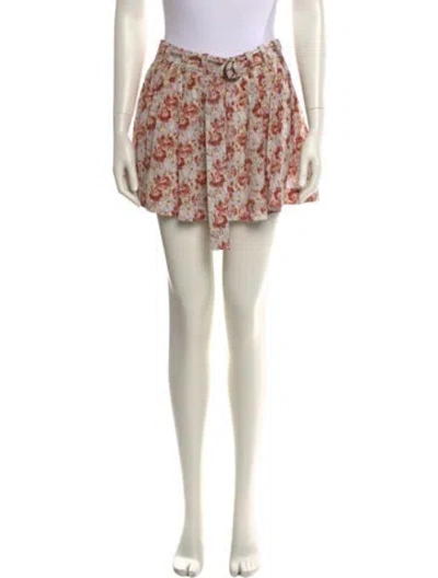 Pre-owned Ulla Johnson Silk Mini Shorts In Multi