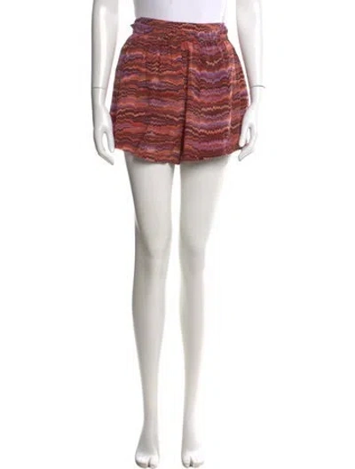 Pre-owned Ulla Johnson Silk Mini Shorts In Multi