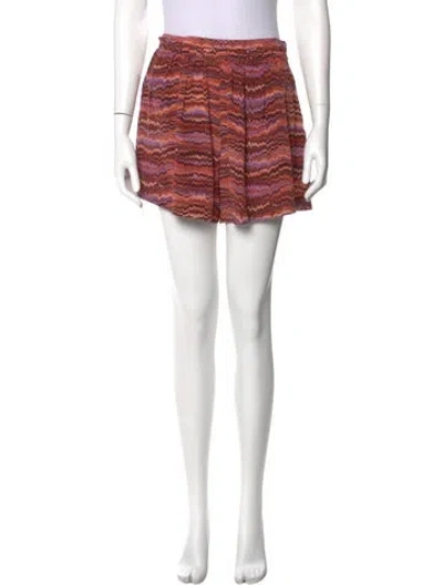 Pre-owned Ulla Johnson Silk Mini Shorts In Orange