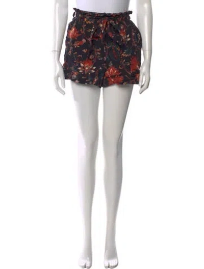 Pre-owned Ulla Johnson Silk Mini Shorts In Orange