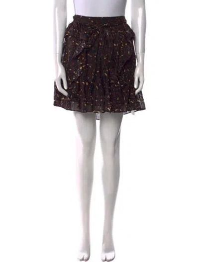 Pre-owned Ulla Johnson Silk Mini Skirt In Black
