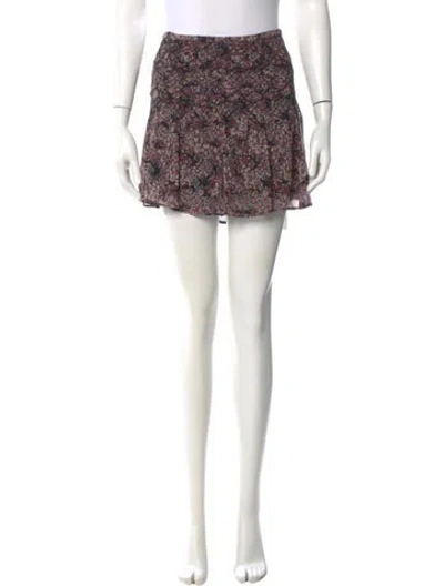 Pre-owned Ulla Johnson Silk Mini Skirt In Black