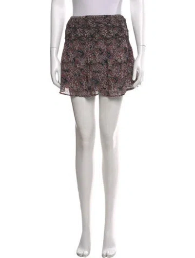 Pre-owned Ulla Johnson Silk Mini Skirt In Black
