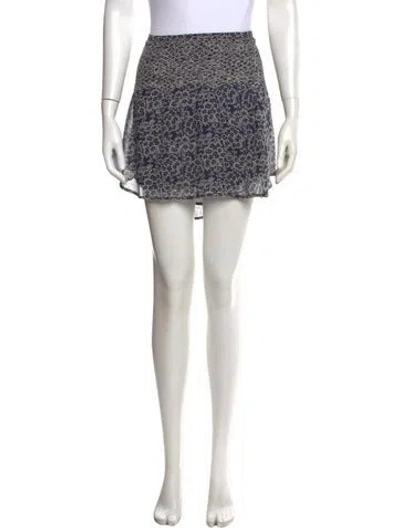 Pre-owned Ulla Johnson Silk Mini Skirt In Black