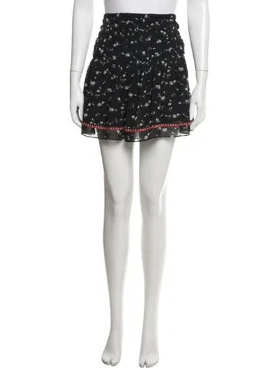 Pre-owned Ulla Johnson Silk Mini Skirt In Black