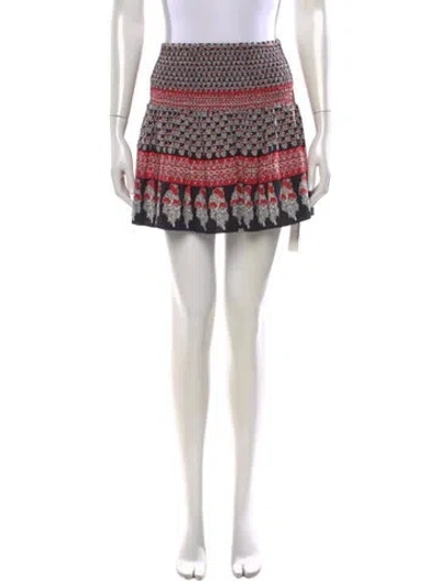 Pre-owned Ulla Johnson Silk Mini Skirt In Black