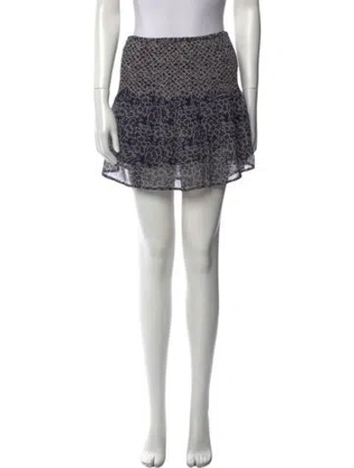 Pre-owned Ulla Johnson Silk Mini Skirt In Blue