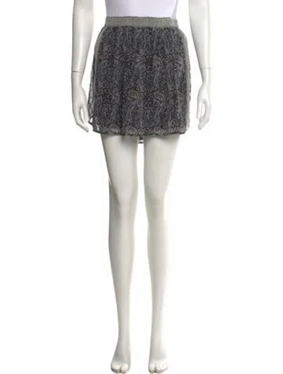 Pre-owned Ulla Johnson Silk Mini Skirt In Blue