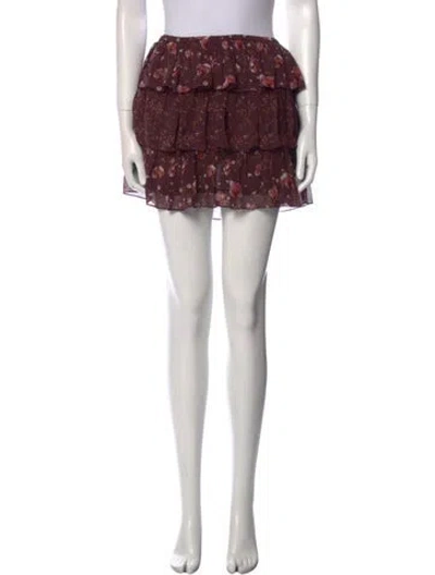 Pre-owned Ulla Johnson Silk Mini Skirt In Multi