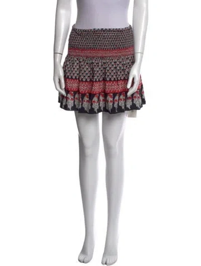 Pre-owned Ulla Johnson Silk Mini Skirt In Multi