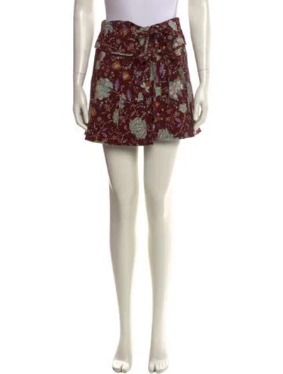 Pre-owned Ulla Johnson Silk Mini Skirt In Multi