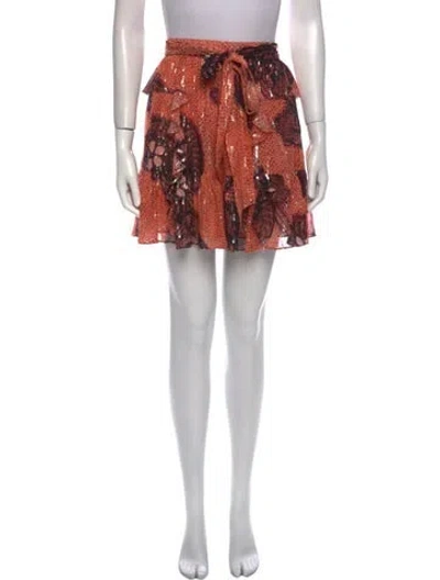 Pre-owned Ulla Johnson Silk Mini Skirt In Pink