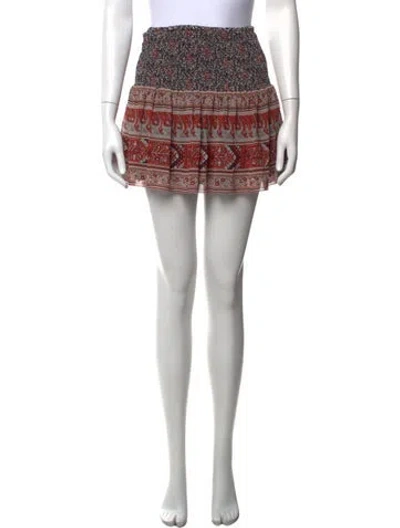 Pre-owned Ulla Johnson Silk Mini Skirt In Red