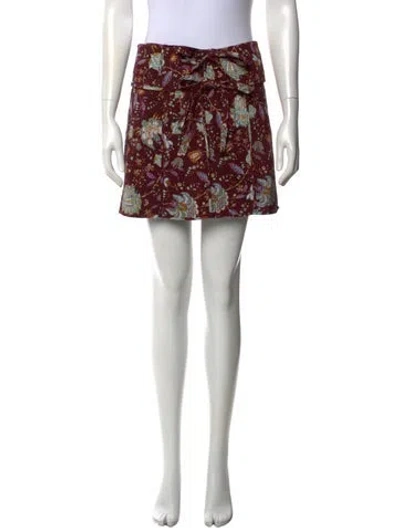 Pre-owned Ulla Johnson Silk Mini Skirt W/ Tags In Brown