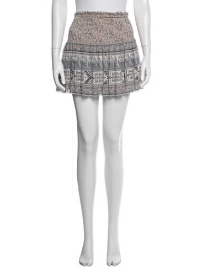 Pre-owned Ulla Johnson Silk Mini Skirt In White