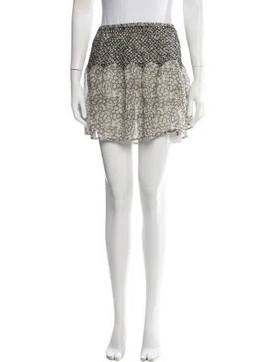 Pre-owned Ulla Johnson Silk Mini Skirt In White