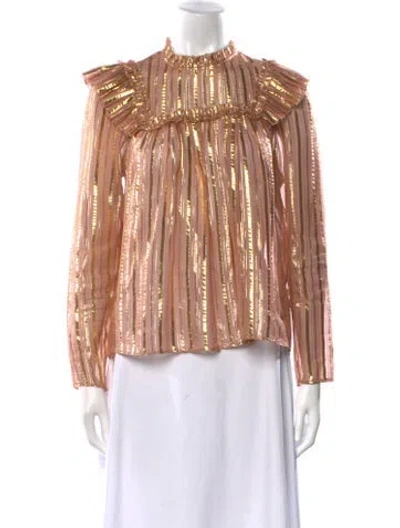 Pre-owned Ulla Johnson Silk Mock Neck Blouse