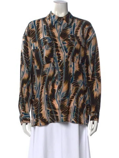 Pre-owned Ulla Johnson Silk Patterned Blouse In Multi