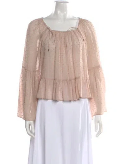 Pre-owned Ulla Johnson Silk Patterned Blouse In Pink