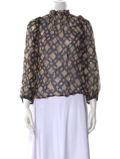 Pre-owned Ulla Johnson Silk Printed Blouse