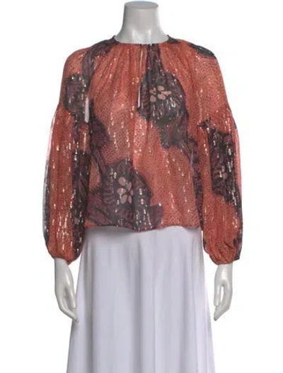Pre-owned Ulla Johnson Silk Printed Blouse