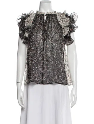 Pre-owned Ulla Johnson Silk Printed Blouse
