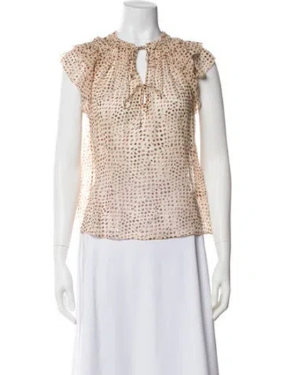 Pre-owned Ulla Johnson Silk Printed Blouse