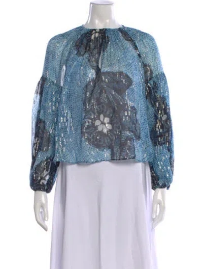 Pre-owned Ulla Johnson Silk Printed Blouse