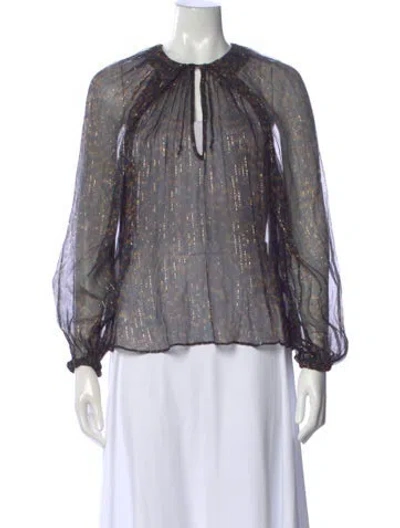 Pre-owned Ulla Johnson Silk Printed Blouse