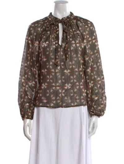 Pre-owned Ulla Johnson Silk Printed Blouse