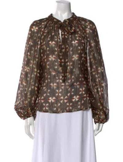 Pre-owned Ulla Johnson Silk Printed Blouse