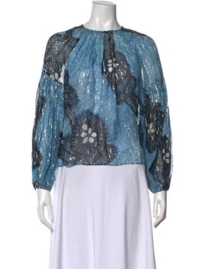 Pre-owned Ulla Johnson Silk Printed Blouse