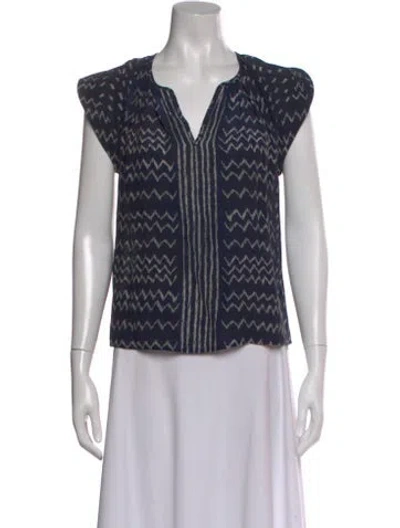 Pre-owned Ulla Johnson Silk Printed Blouse In Multi