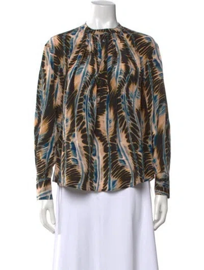 Pre-owned Ulla Johnson Silk Printed Blouse W/ Tags In Multicolor