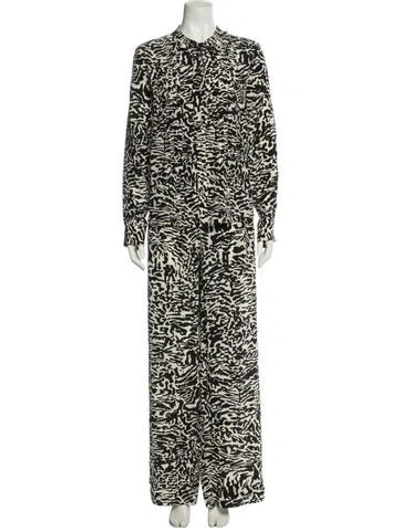 Pre-owned Ulla Johnson Silk Printed Pant Set W/ Tags In Neutral