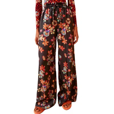 Ulla Johnson Silk Sawyer Pant In Lune In Multi