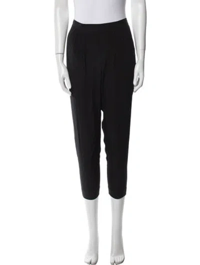 Pre-owned Ulla Johnson Silk Skinny Leg Pants In Black