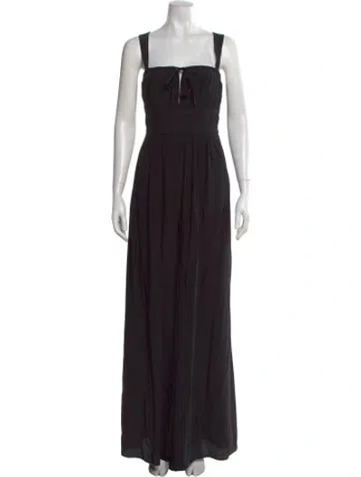Pre-owned Ulla Johnson Silk Square Neckline Jumpsuit W/ Tags In Black