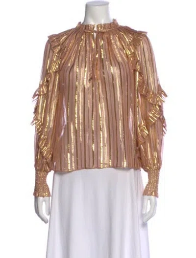 Pre-owned Ulla Johnson Silk Striped Blouse